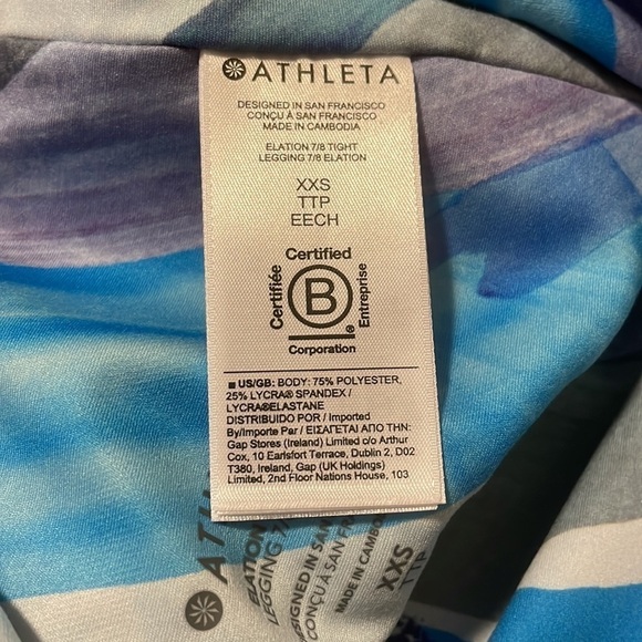Athleta legging elation 7/8 tight pant New Sz XXS - Picture 2 of 5